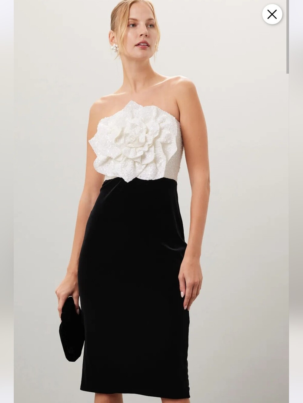 BADGELY MISCHKA ROSE BODICE DRESS SIZE 4 MSRP $495